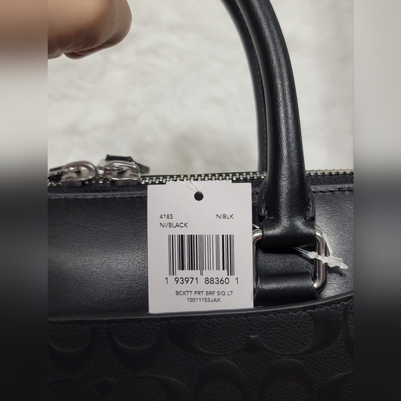 NWT COACH RARE SIGNATURE LEATHER DESIGNER BUSINESS BAG laptop computer Atache - Picture 5 of 14